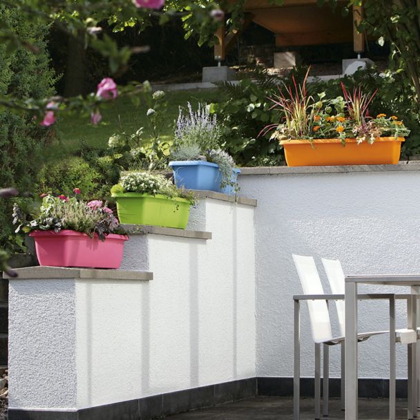 Designer Blumenkasten 'Aqua Andalucia', orange