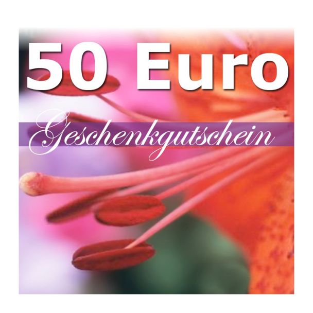 Geschenk-Gutschein, Wert 50 Euro Lilie