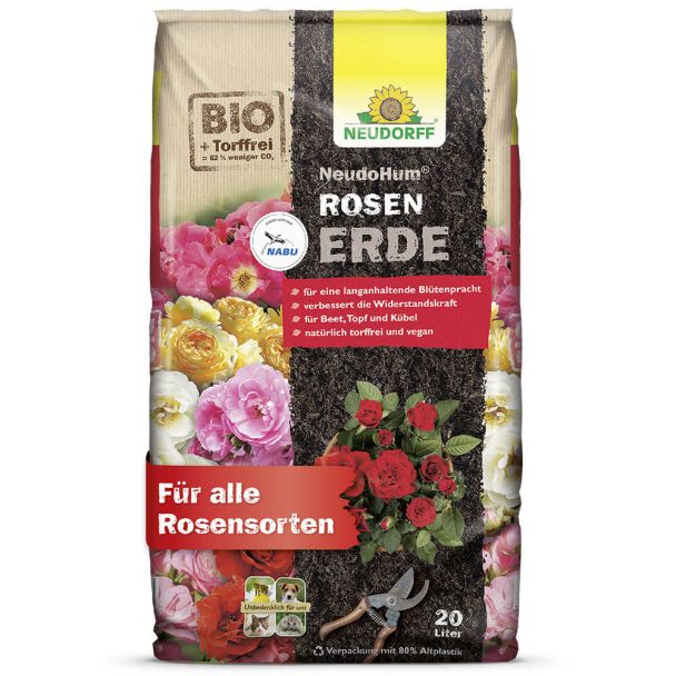 NeudoHum® Rosen-Erde 20 Liter (1 Liter / € 0,45)