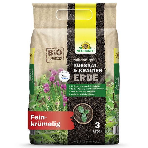 NeudoHum® 'Aussaat- & Kräuter-Erde' 3 Liter (1 L / € 1,66)