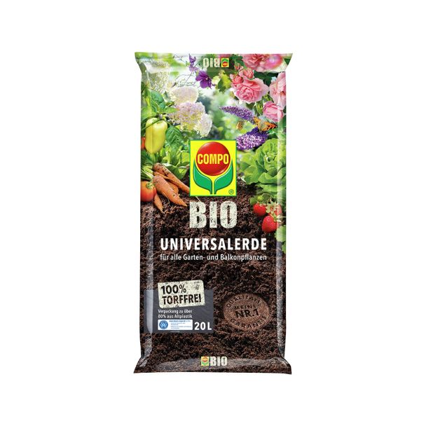 COMPO Bio Universal-Erde torffrei - 20 Liter Beutel (1 L / € 0,45)