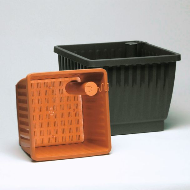 Pflanzkübel 'Aqua Top', terracotta 45x45 cm
