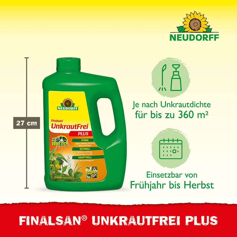 Finalsan Konzentrat 'UnkrautFrei Plus' 2 Liter (1 L /  17,50) | Unkraut-Stopp  | Pflanzen- & Winterschutz | Zubehr | Ahrens+Sieberz - Pflanzenversand &  Gartenbedarf