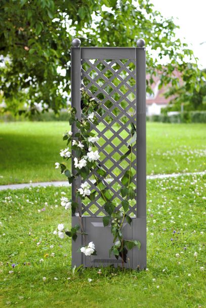 Spalier mit Erdspieß, 43 cm in Grau
