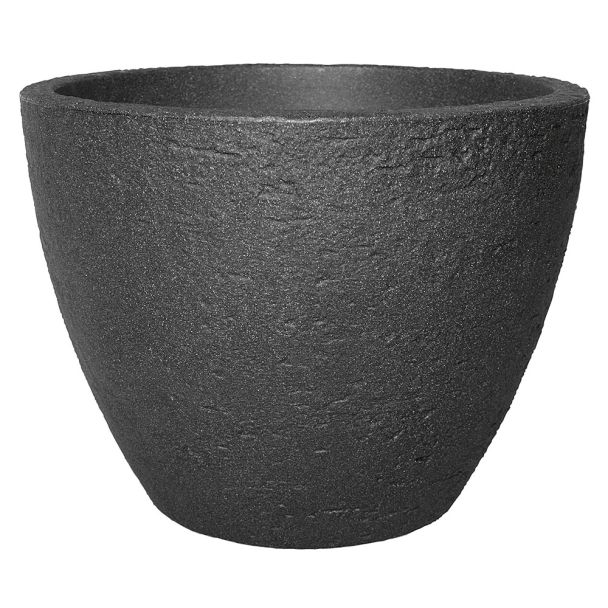 Topf 'Stone' in Anthrazit, 50 cm Ø