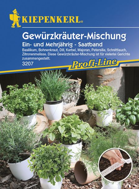 Saatband Gewürzkräutermischung 'Ein- und Mehrjährig'