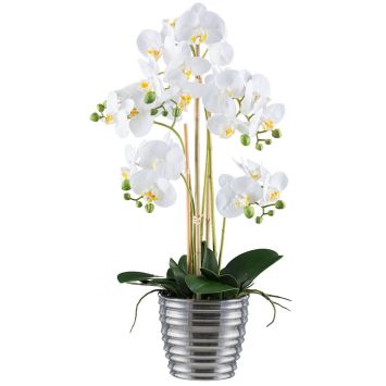 Kunstblume Orchidee im stilvollen Keramiktopf