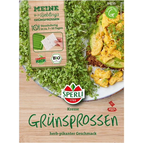 Grünsprossen 'Kresse' Bio-Keimpads