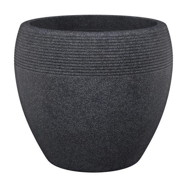 'Lineo®' Schwarz-Granit, 30 cm, Pflanzgefäß