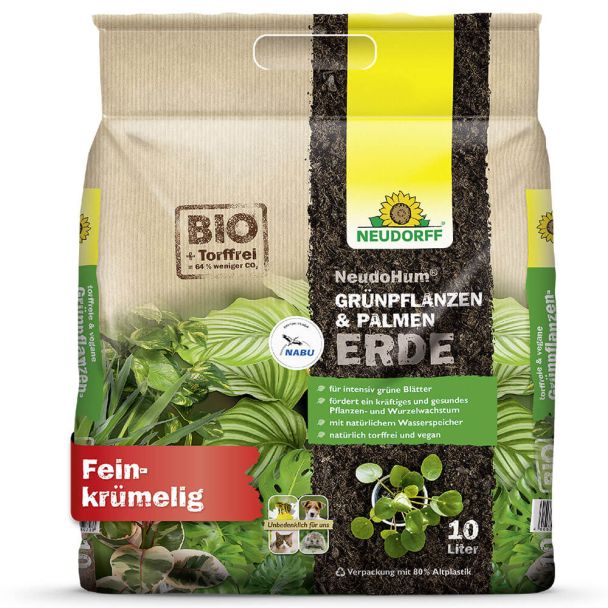 NeudoHum Grünpflanzen- & PalmenErde - 10 l (1 L / € 0,70)
