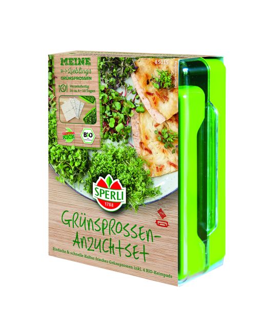Grünsprossen-Anzuchtset inkl. 4 BIO-Keimpads