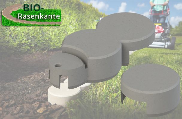 Bio Rasenkanten-Set, grau