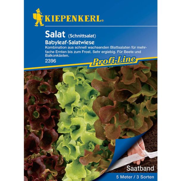 Schnittsalat Babyleaf-Salatwiese (Saatband)