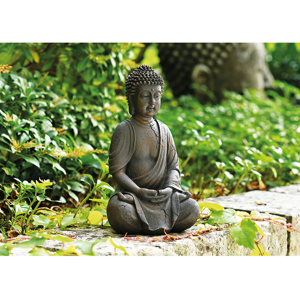 Buddha Sitzend In Braun Hohe 25 Cm Deko Figuren Deko Objekte Dekoration Zubehor Ahrens Sieberz Pflanzenversand Gartenbedarf