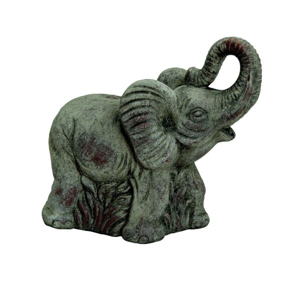 Elefant aus Ton, 18 x 10 x 16 cm