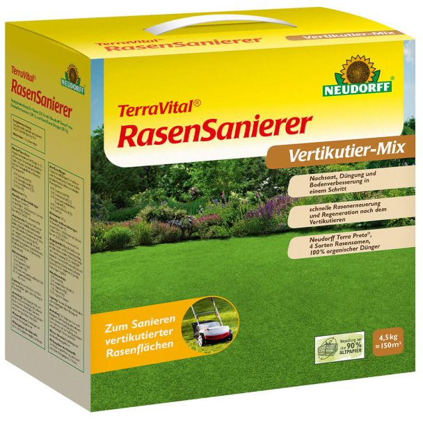 Neudorff TerraVital Rasensanierer Vertikutier-Mix, 4,5 kg (1 kg / € 8,11)