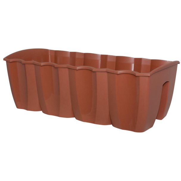 Crown Geländer- Blumenkasten, terracotta