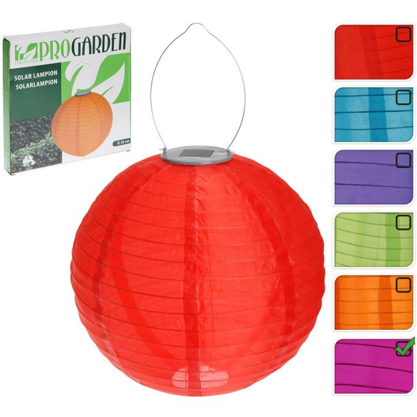 Solar Lampion, 30 cm, pink